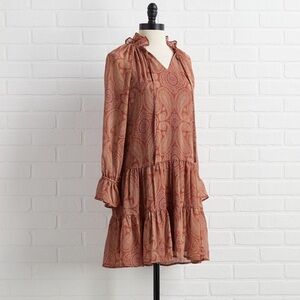 Versona | Paisley tiered mini dress